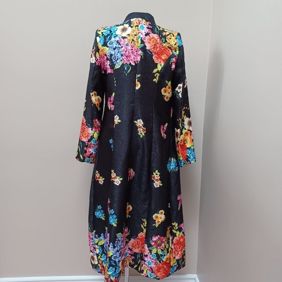 Colourful Floral Long Coat - Picture 5 of 7